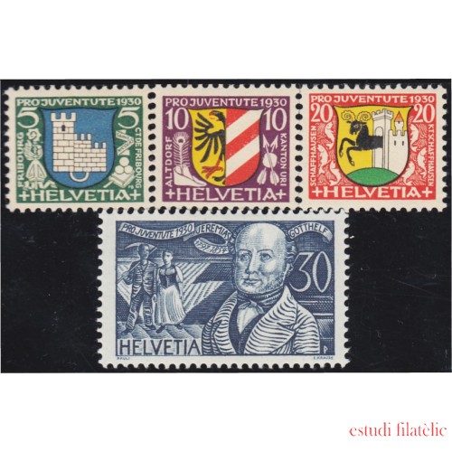 Suiza Switzerland 246/49 1930 Escudos de Villas y Efigies MH