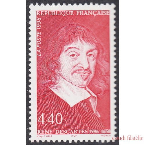 France Francia 2995 1996 René Descartes MNH