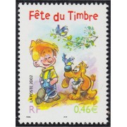 France Francia 3467 2002 Día del selllo Boule y Bill MNH