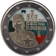 Eslovenia 2011 2 € euros conmemorativos Cent. Franc Rozman Stane Color 