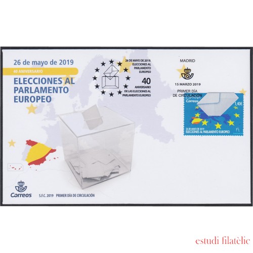 España Spain 5298 2019 Elecciones Parlamento Europeo  SPD Sobre Primer Día