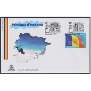 Andorra Española 478 2019 Escudo de Andorra SPD Sobre Primer día