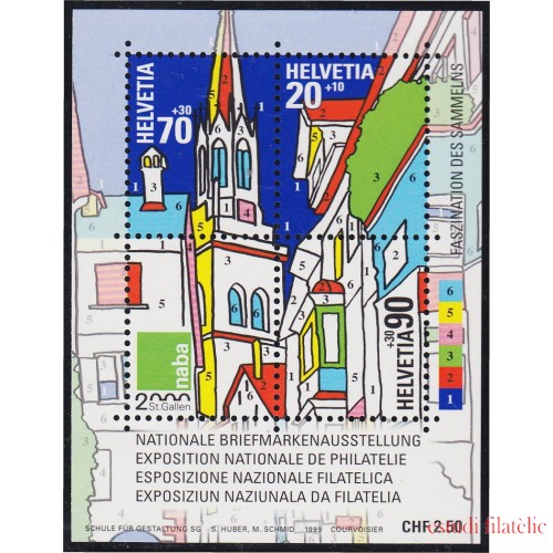 Suiza Switzerland 1620/22 1999 NABA 2000 Exposición Filatélica Nacional MNH