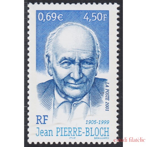 France Francia 3434 2001 Homenaje a Jean Pierre Bloch MNH