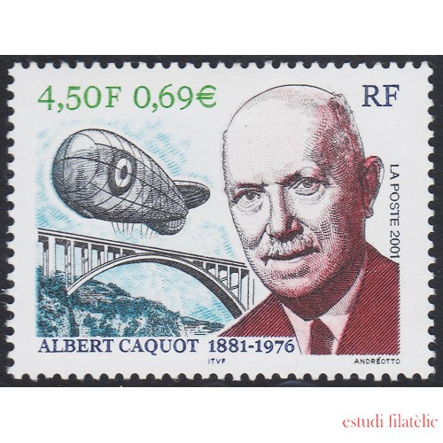 France Francia 3403 2001 Ingeniero Albert Caquot MNH