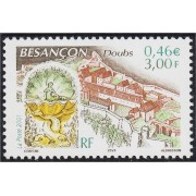 France Francia 3387 2001 Ciudadela de Vauban y fuente MNH