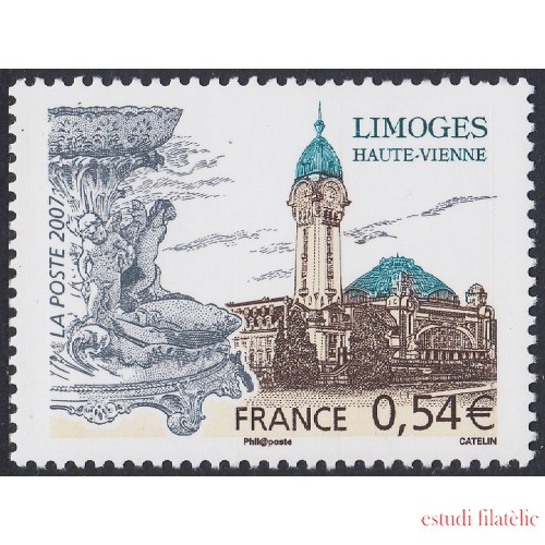 France Francia 4029 2007 Estación de benedictinas y detalle de porcelana MNH