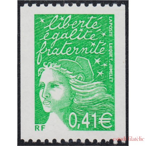 France Francia 3458 2002 Marianne de Luquet  MNH