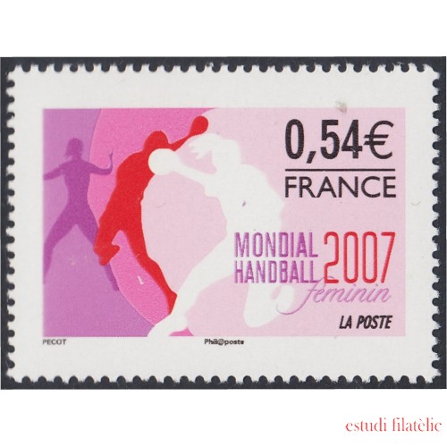 France Francia 4118 2007 Deportes XVIII Campeonato del mundo de handball femenino MNH