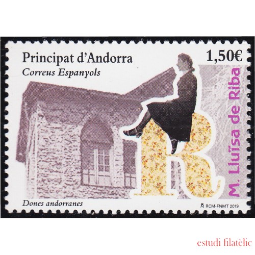 Andorra Española 481 2019 María Luisa de Riba MNH