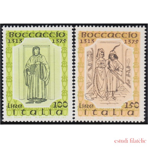 Italia Italy 1252/53 1975 Obras de Giovanni Boccaccio MNH