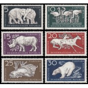 Alemania Oriental 276/81 1956 Parque zoológico de Berlín Animales MNH