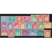 Suiza Switzerland 643/60B 1960/63 Cartero Mensajero Puente Colegio Castillo Catedral MNH