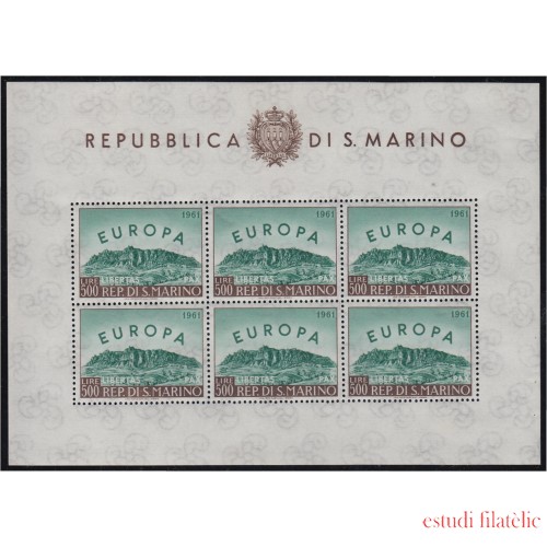 San Marino 523 1961 Minihojijta Europa MNH