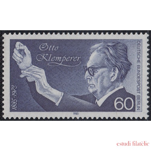 Alemania Berlín 700 1985 Centenario del nacimiento de Otto Klemperer MNH 