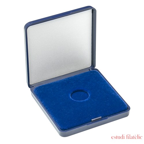 Lindner 2029-018 Monedero 18 mm con inserto de terciopelo azul.