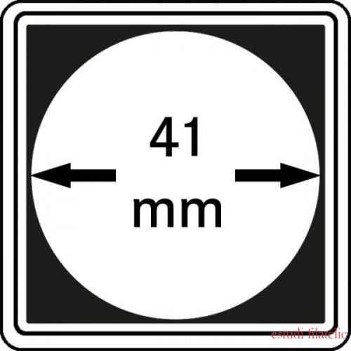 Lindner 2240041 Cápsulas Carrée 41 mm para monedas pqte 4