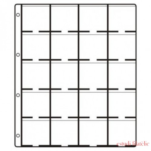 Lindner 8310 Hartberger hojas para monedas BIG pqte 10