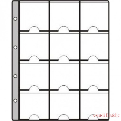 Lindner 8211 Hartberger hojas para monedas SMALL pqte 10