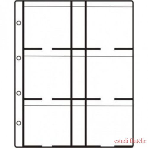 Lindner 8212 Hartberger hojas para monedas SMALL pqte 10