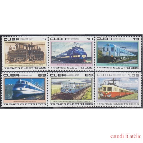 Cuba 4414/19 2007 Trenes eléctricos MNH