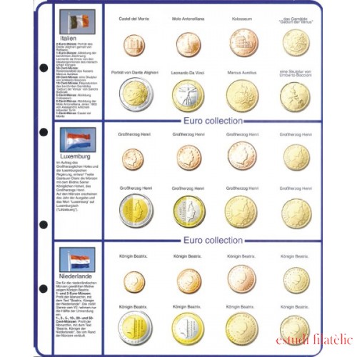 Lindner 8450-7 Página ilustrada: juegos de monedas EURO 