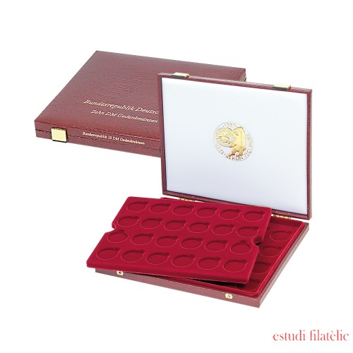 Lindner 2009 Estuche de lujo Luxus para 48 monedas conmemorativas de 10 DM