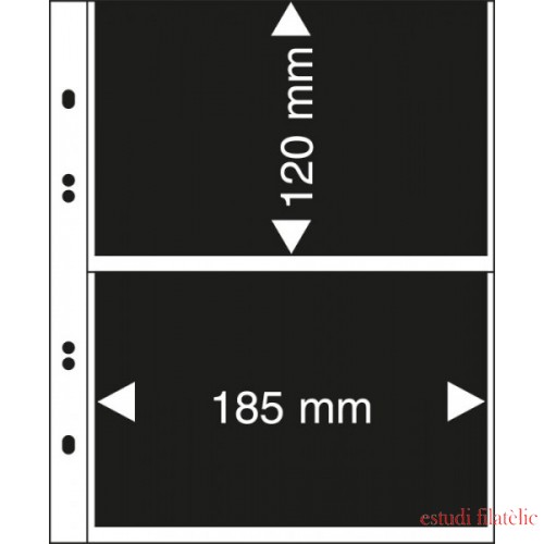 Lindner MU1404 Hojas Multi Collect con 2 bolsillos (185 x 120 mm)