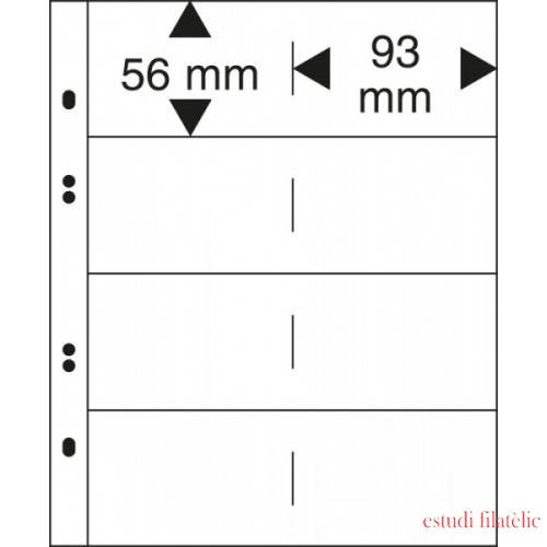 Lindner MU1364 Hojas Multi Collect con 8 bolsillos (93 x 56 mm)