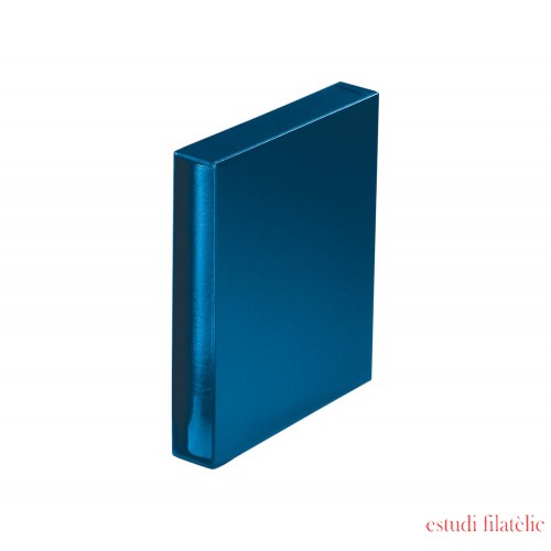 Lindner 1402-B Carpeta de anillas RONDO REGULAR, vacía, con estuche - azul