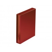 Lindner 1402-W Carpeta de anillas RONDO REGULAR, vacía, con estuche - rojo