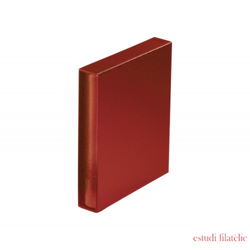 Lindner 1402-W Carpeta de anillas RONDO REGULAR, vacía, con estuche - rojo