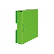 Lindner S3542-4 Carpeta de anillas (verde) acolchada de plástico con mecanismo estándar de 4 anillos y funda a juego.