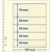 Lindner 802514P Hojas T-Blanko Creaciones Personales Altura: 30,38,38,38,70 mm. pqte 10