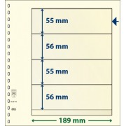 Lindner 802420P Hojas T-Blanko Creaciones Personales Altura: 56,55,56,55 mm. pqte 10