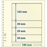 Lindner 802413P Hojas T-Blanko Creaciones Personales Altura: 39,39,39,103 mm. pqte 10