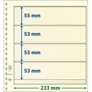 Lindner 802412P Hojas T-Blanko Creaciones Personales Altura: 53,53,53,55 mm. pqte 10