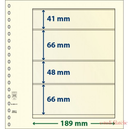 Lindner 802411P Hojas T-Blanko Creaciones Personales Altura: 66,48,66,41 mm. pqte 10