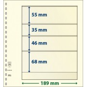 Lindner 802409P Hojas T-Blanko Creaciones Personales Altura: 68,46,35,55 mm. pqte 10