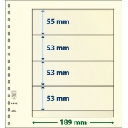 Lindner 802408P Hojas T-Blanko Creaciones Personales Altura: 53,53,53,55 mm. pqte 10