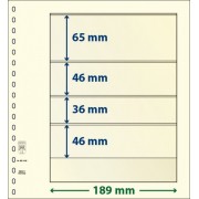 Lindner 802406P Hojas T-Blanko Creaciones Personales Altura: 46,36,46,65 mm. pqte 10