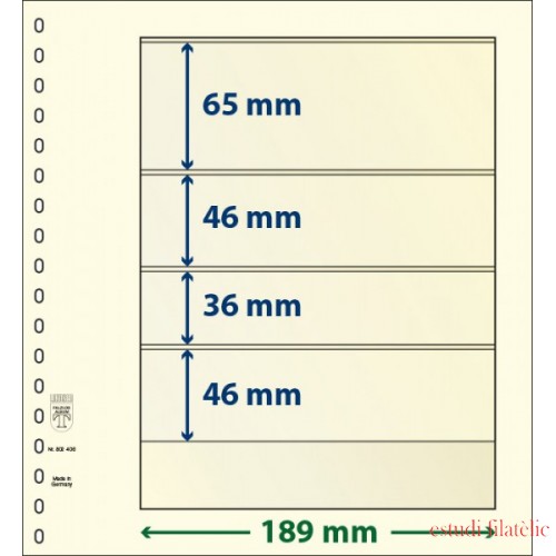 Lindner 802406P Hojas T-Blanko Creaciones Personales Altura: 46,36,46,65 mm. pqte 10