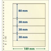 Lindner 802405P Hojas T-Blanko Creaciones Personales Altura: 38,38,38,80 mm. pqte 10