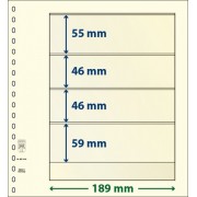 Lindner 802404P Hojas T-Blanko Creaciones Personales Altura: 59,46,46,55 mm. pqte 10