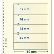 Lindner 802401P Hojas T-Blanko Creaciones Personales Altura: 45,45,46,55 mm. pqte 10