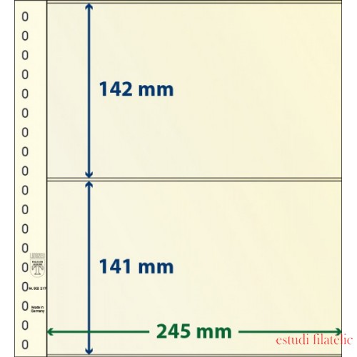 Lindner 802217P Hojas T-Blanko Creaciones Personales Altura: 141,142 mm. pqte 10