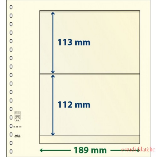 Lindner 802216P Hojas T-Blanko Creaciones Personales Altura: 112, 113 mm. pqte 10