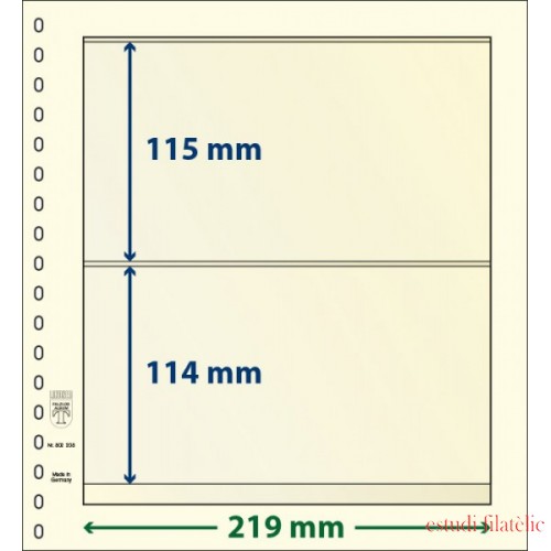 Lindner 802208P Hojas T-Blanko Creaciones Personales Altura: 114,115 mm. pqte 10