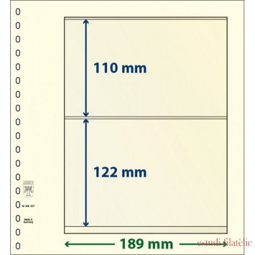 Lindner 802207P Hojas T-Blanko Creaciones Personales Altura: 122,110 mm. pqte 10