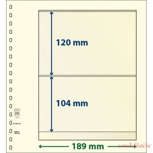 Lindner 802202P Hojas T-Blanko Creaciones Personales Altura: 104,120 mm. pqte 10